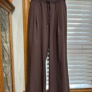Elegant Wide Leg Brown Pants